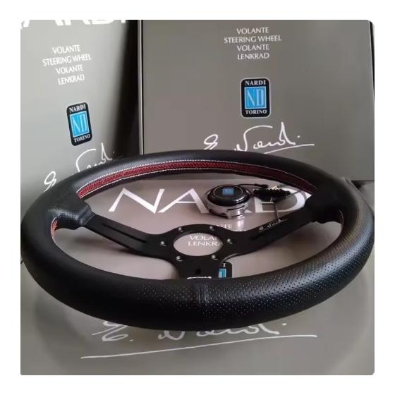 [Overseas Limited/New] ND 14 Inch 350mm Universal Leather Auto Racing Steering NARDI Lot-23