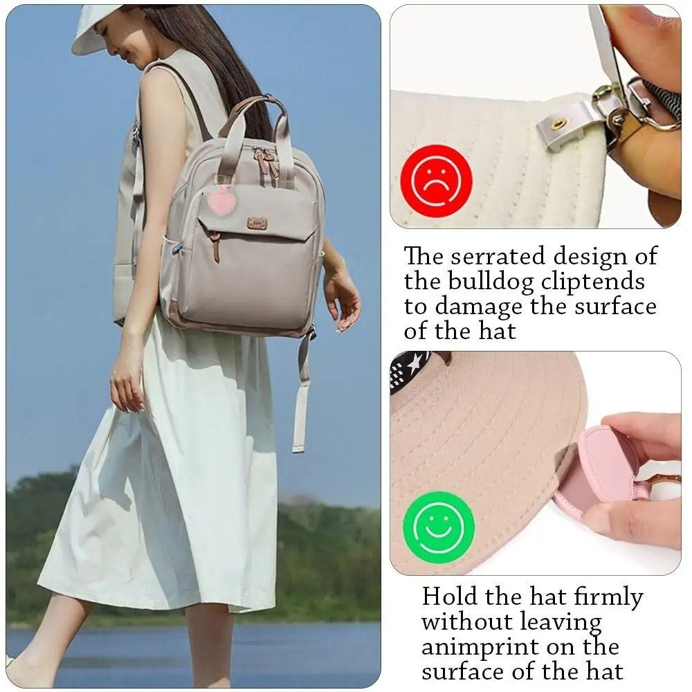 Heart Love Shape Hat Holder Anti-lost Pu Leather Magnetic Hat Clip Portable   Girl