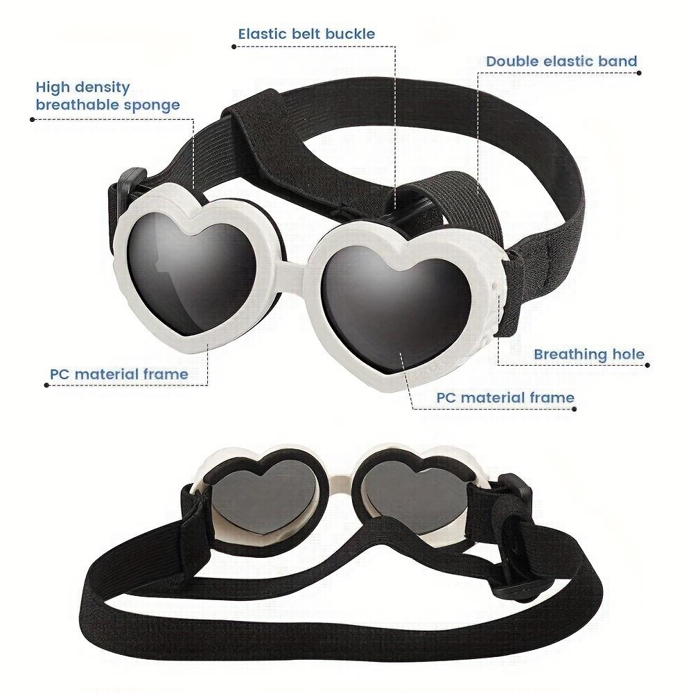 Pet Sunglasses Suitable for Small Dogs and Cats. Waterproof and Caring Glasses with Adjustable Straps for Outdoor Travel