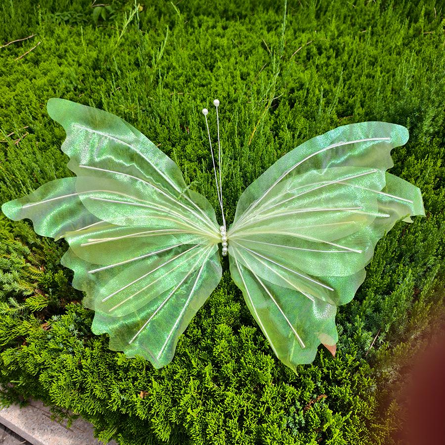 Silk Iridescent Butterfly Wedding Art Installation & Photo Prop