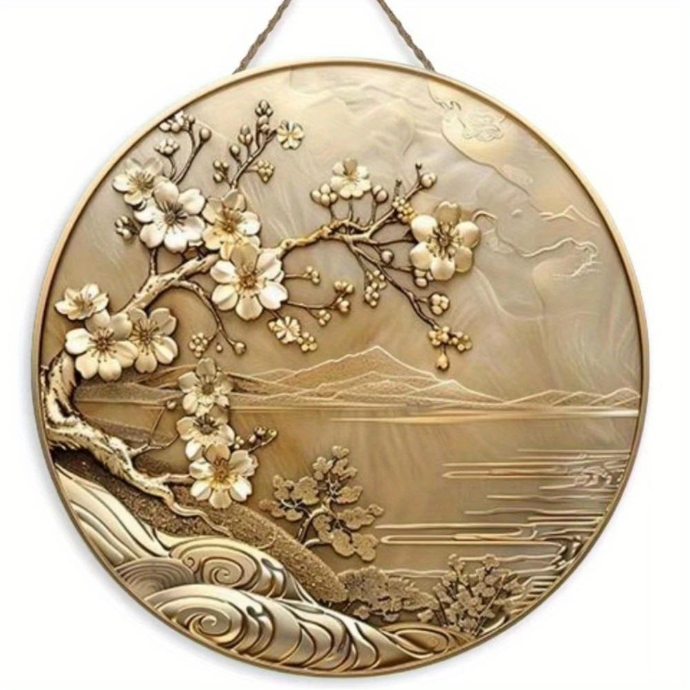 

1 шт. 2d плоский круглый деревянный знак - 20 см, старинный стиль и красивое художественное украшение подарок, подходит для отеля, бара, клуба, домашнего настенного украшения 20cm*20cm