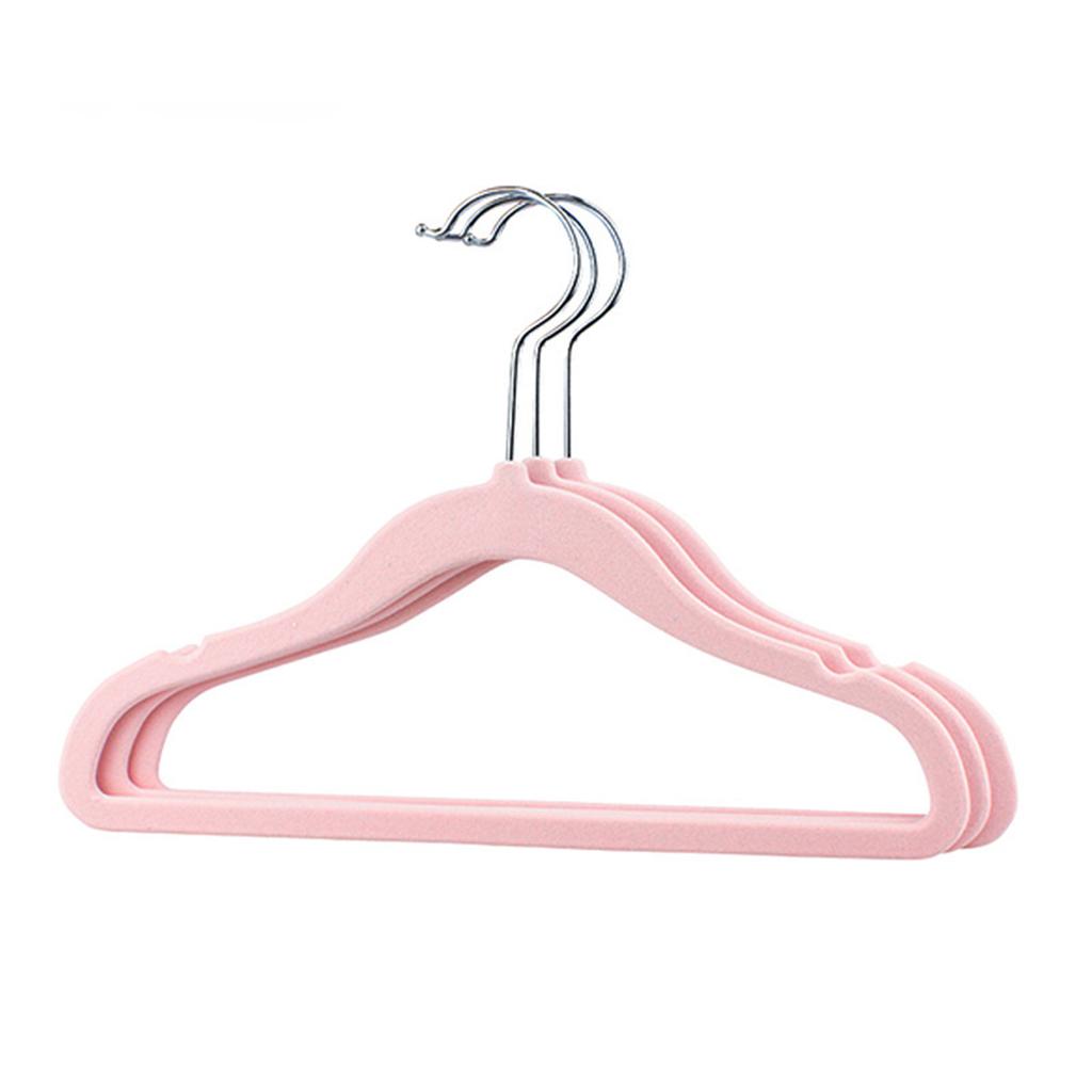 16Pcs Velvet Hangers Non-Slip Rotin Baby Clothes Hangers Portable Children Closet Organizer Drying Clothes Space Saving