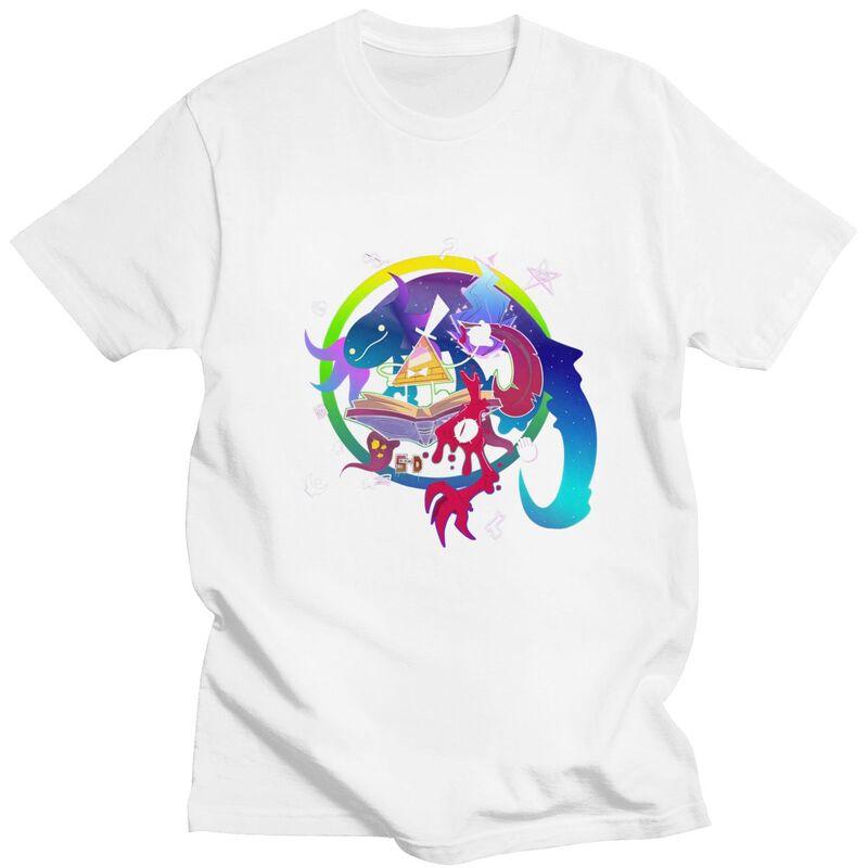 Custom Gravity Falls Printed Tshirt for Men Short Sleeve Streetwear T Shirt Fashion Cartoon T-shirts Loose Fit 100% Cotton Tee