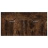 2 Piece Bathroom Furniture Set Smoked Oak Wood Based Material