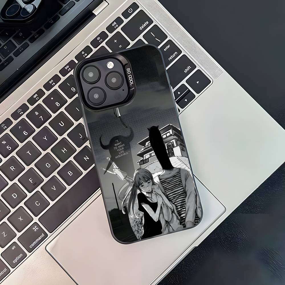 

G-Goodnight P-Punpun For iPhone 17,16,15,14,13,12,11,Pro,MAX Black Candy Matte Cover iPhone17Air