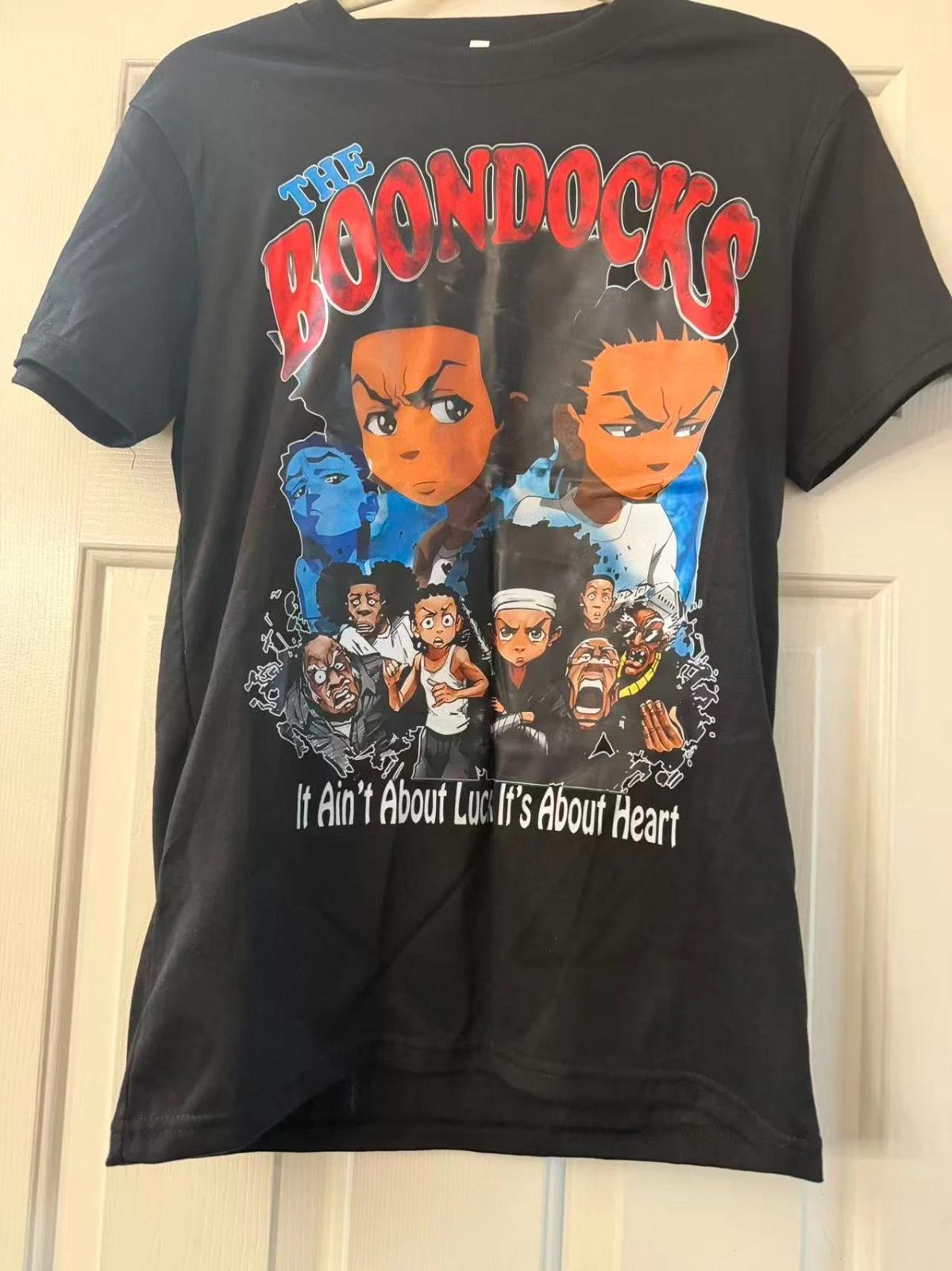 The Boondocks Graphic T-Shirt It Ain’t About Luck It’s About Heart Tee 4XL