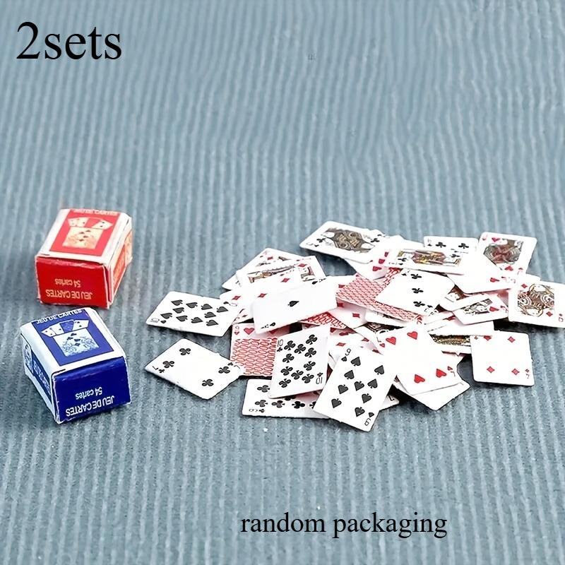 

1pc Mini Creative Playing Card Models Decorating Travel Games Small Playing Cards Novelty Party Games And Gifts Poker Additions