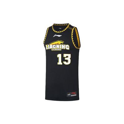 Li Ning BA Alliance Edition SW Fan Version Saison 2020-2021 Liaoning Team Guo Ailun 13 Auswärts Basketballtrikot Herren Trikot Schwarz AAYQ439-2