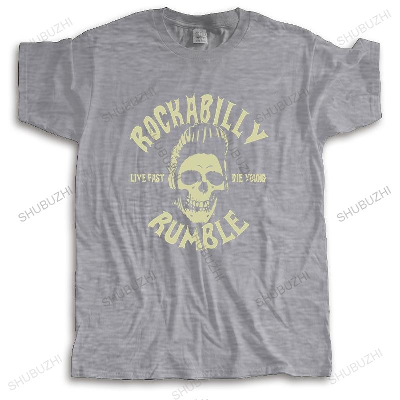 

Men And Woman T Shirt New Fashion TShirt Men Cotton ROCKABILLY RUMBLE ROCKNROLL Interesting summer teeshirt 4XL