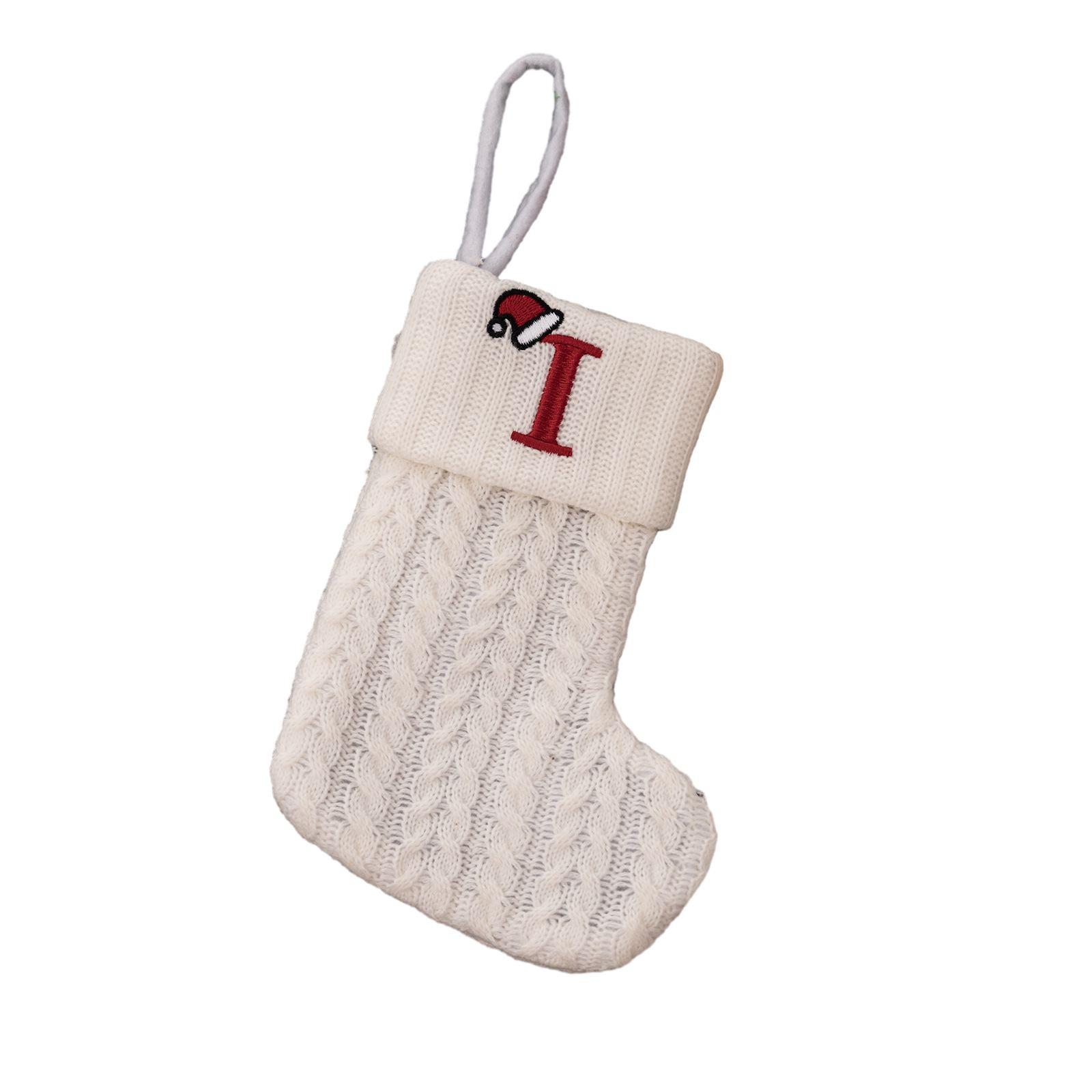 

20*10см Рождественский носок Красивое украшение Вязаный I