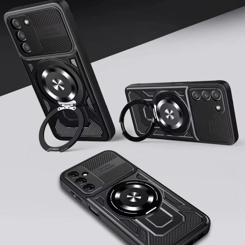 Luxury Magsafe Magnetic Wireless Charging Armor Case For Samsung Galaxy A16 A15 A14 Military Finger Ring Holder Protective Case
