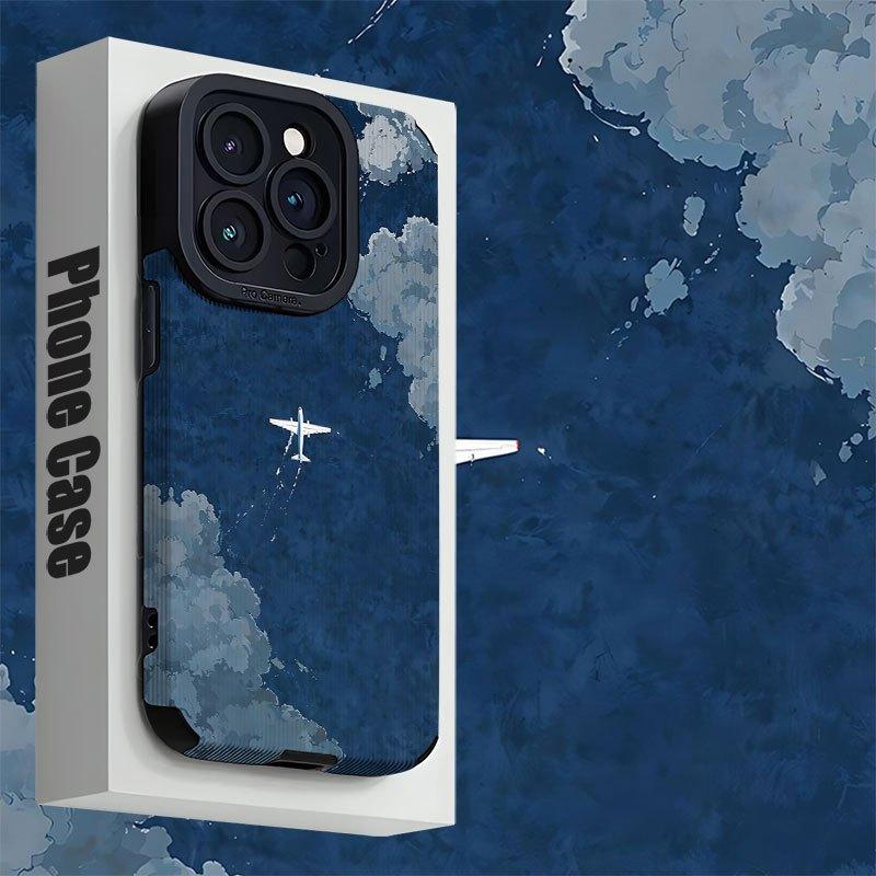 Deep blue night sky phone case suitable for iPhone 17 16 15 14 13 12 11 Pro/Max/Plus anti drop and shockproof back cover