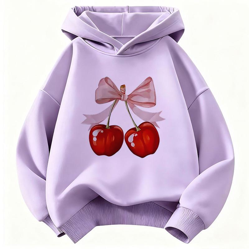 Fashion Y2k Cherry Design Graphic Hoodie Kids Children's Sweatshirt Hoody for Boys Girls Autumn Winter Casual Hoodies
