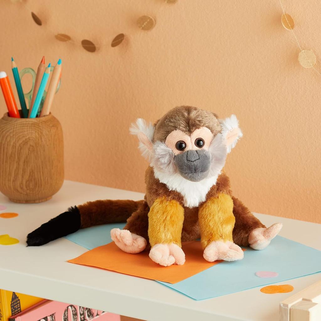 Wild Republic Squirrel Monkey Plush Soft and W18 X D20 X H19cm Toy, Fluffy, Cuddlekins, (12303)