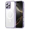 For iPhone 16 Pro Max Case Compatible with MagSafe Clear PC+TPU Shockproof Phone Back Cover