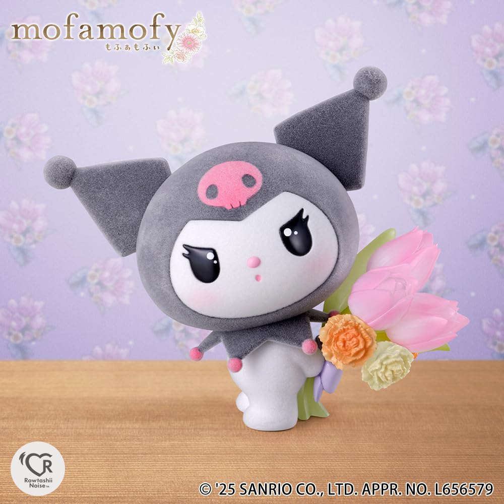 Rowtashii Noise Mofamofy Sanrio Approximately and Nylon Figure Kuromi, 100mm, PVC, ABS, Pre-painted