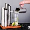 1,8L Edelstahl-Wasserkrüge Heiß- und Kaltwasser Schnabelkanne Große Kapazität Schnapsglas Cocktail Bier Totenkopfglas Whiskey