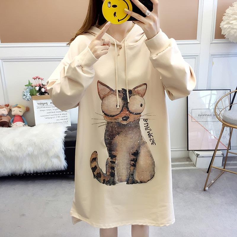 Maternity clothing long sleeves spring and autumn loose maternity clothing medium and long large size sweater thin top set
