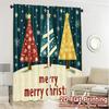 2pcs,Curtains Christmas Trees Snowflakes Festive_a (2) Popular Contemporary Curtains Polyester Easy Install Curtains Decorations