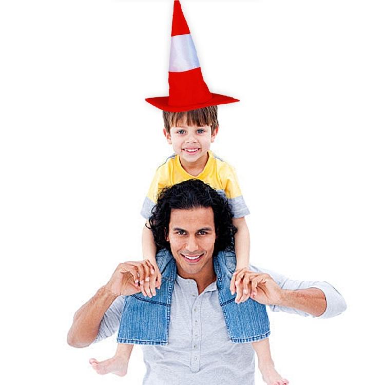 Zabawny Stożek Drogowy Czapka dla Dorosłych Czapka Blokady Drogowej Ciepłe Zimowe Czapki Akcesoria na Imprezę Urodzinową Czapka na Występy Sceniczne