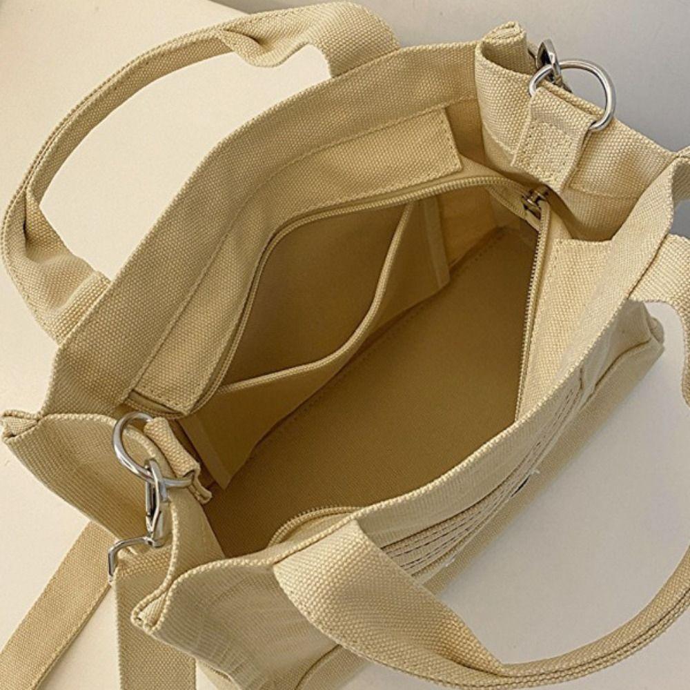 

Simple Letter Tote Bag Large Capacity Shoulder Bag Fashion Cloth Crossbody Bag Unisex светло-желтого
