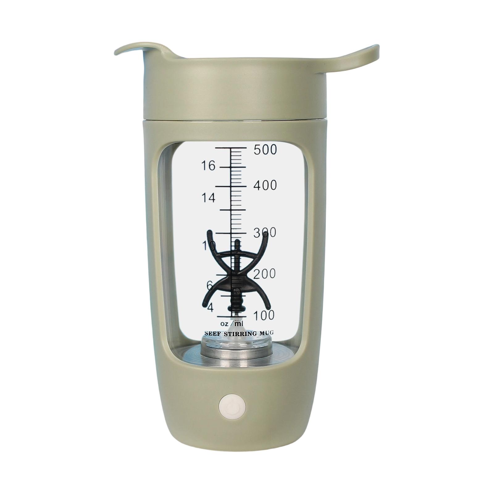 

Шейкер для протеинового порошка, USB-зарядка, большая емкость, высокая мощность, шкала, чашка для смешивания, автоматическая кофейная чашка One Size зелёный