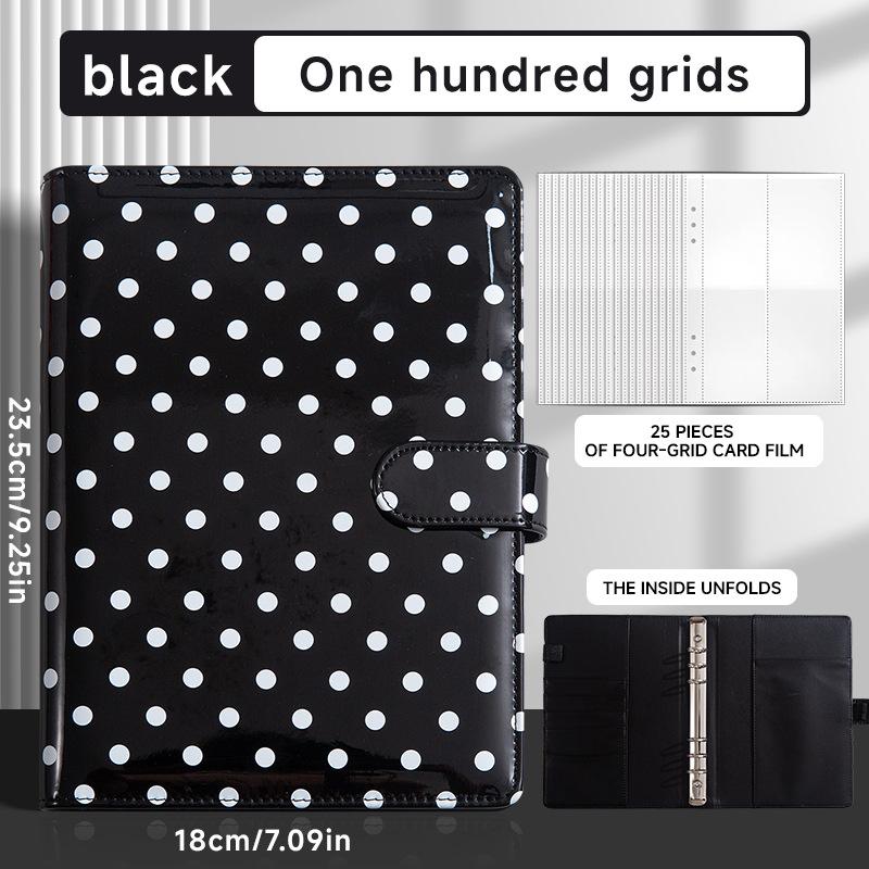 A5 Loose-leaf Account Notebook Spotted Cover Planner Custom Financial Organizer Multi-slot Work Journal Portable Record Book