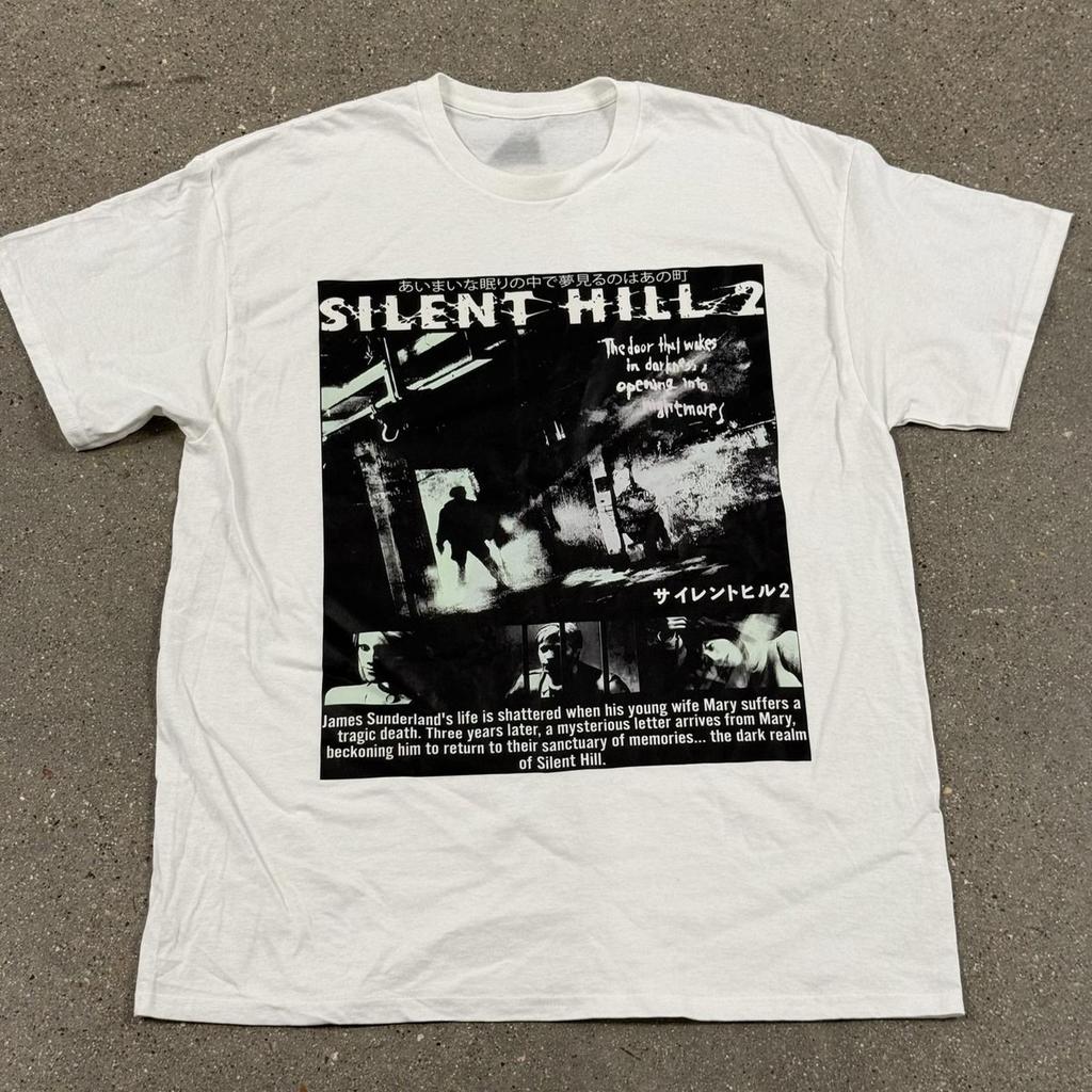 Silent Hill 2 Videogame Black Retro Gaming TShirt Tee Men Women Holiday Casual Short Sleeve Tee Top Loose Tshirt
