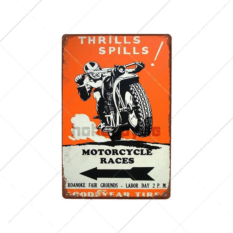 TT Isle Of Man Metal Poster Retro Vintage Tin Signs Motorcycle Races Plaque Wall Plate Pub Bar Garage Home Decor 20x30cm