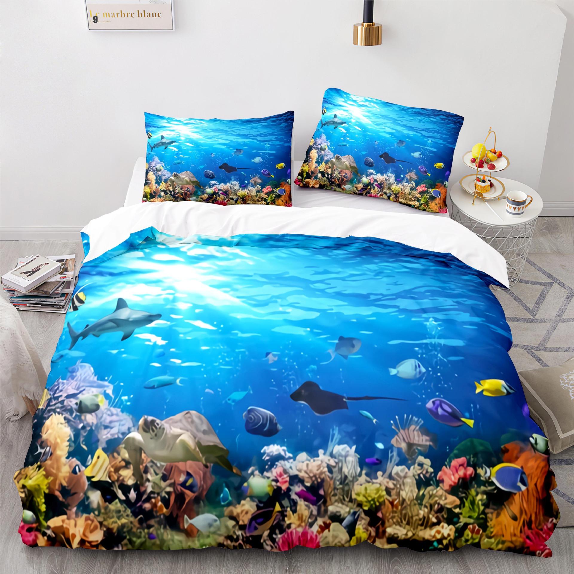 

Комплект пододеяльников Wave, комплект постельного белья Sea Ocean Nautical, пододеяльник с парусником, размер Queen/King/Full/Twin, полиэстеровый пододеяльник 180x210cm 3pcs