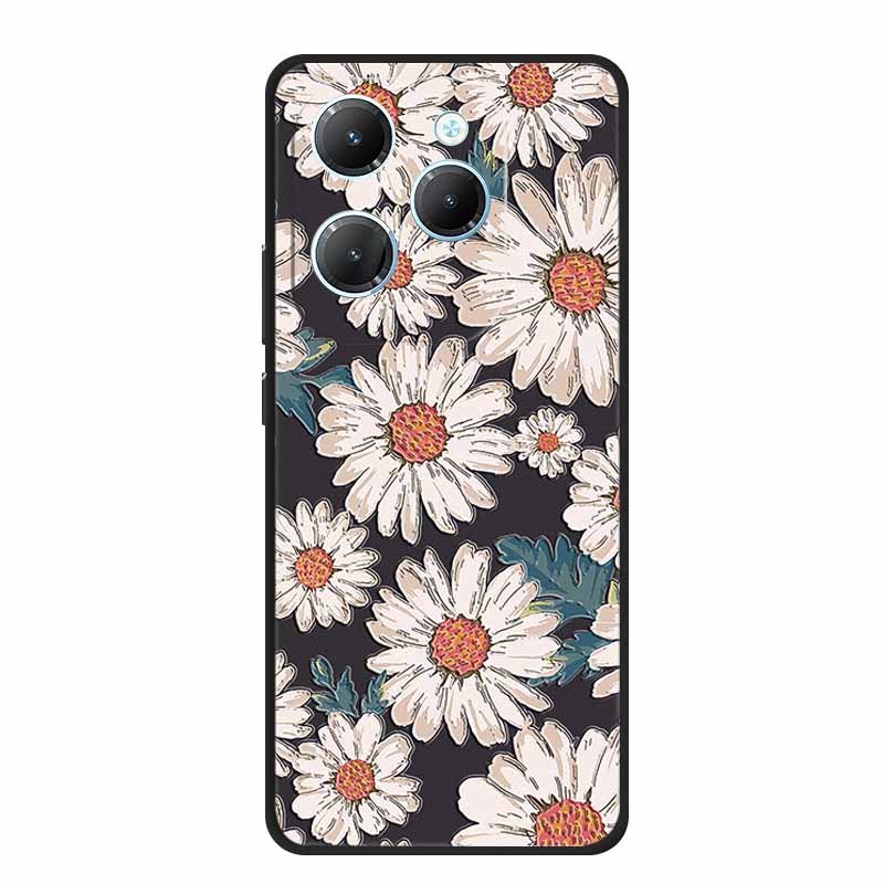 For Infinix Note 40X 5G Case 3D Relief Emboss Black Silicone Soft Back Cover Case For Infinix Smart 8 Plus Hot 40 Pro 40i Case