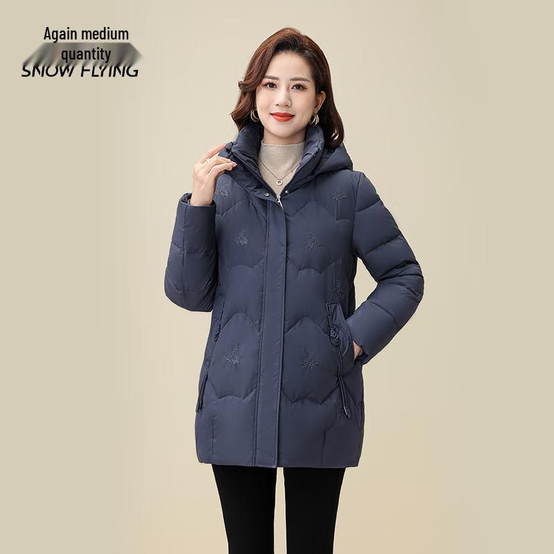 SNOWFLYING Men's Hooded Loose Fit Down Jacket