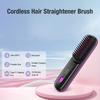 1 Wireless Hair Straightener Comb Heats Up Quickly Portable and Lightweight with Type-C Charging Port Anti-burn Design Charge Via USB