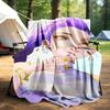 "Vivid Purple Hair Earrings: Add a Pop of Color to Your Look!"Blanket Lightweight Flannel Throw Blanket for Sofa, Bed, Travel, Camping, Livi