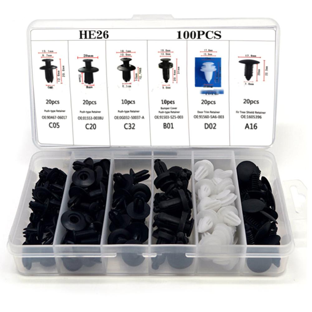 10x Nylon Retainer Fender Bumper Fastener Rivet screw clips for Nissan Kia Ford