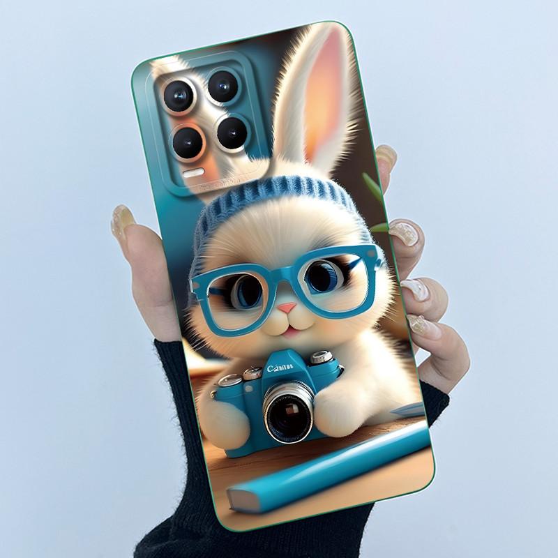 Phone Case For Realme 8 Pro 8i 8S 4G 5G Case Lovely Cartoon Flower Liquid Silicone Soft Shockproof Back Cover For Realme8 Bumper