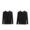 Black Mesh Long-sleeved Base Shirt  Women with Fashionable Tops  Women with T-shirts