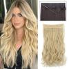 Long Wavy Hair Synthetic Invisible Wire Hair Extensions Natural Hidden Secret False Hair Piece For Women Daily Use