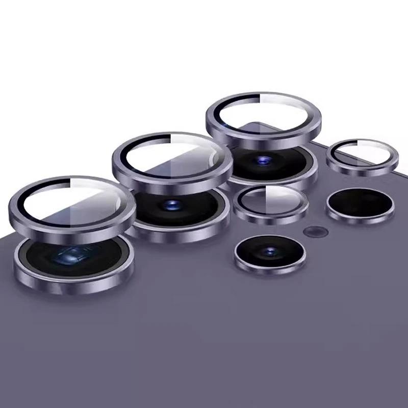 Metal Lens Ring Glass For Samsung Galaxy S24 Ultra S24 Plus Full Cover Camera Lens Protector Glass S23Ultra S23FE Protective Cap
