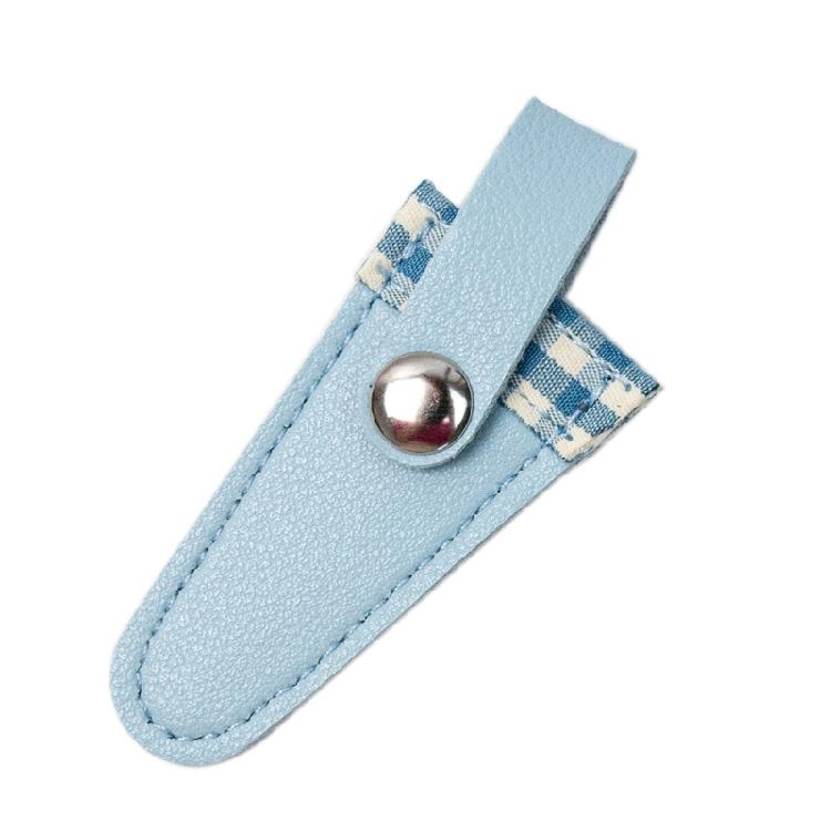 PU Leather Scissors Sleeve Scissors Protect Cover Color Lattice Scissors Sheath
