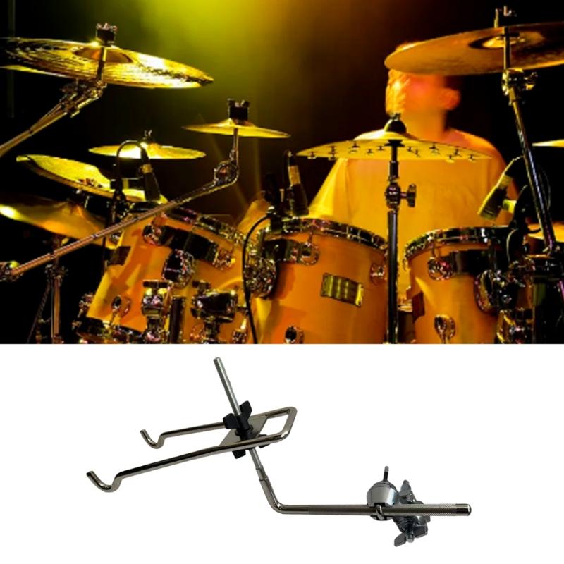 Drum Extension Clamp Drum Support Drum Holder Stand Drum Clamp Extension Clip Cymbal Drum Arm Stand Holder Double Design