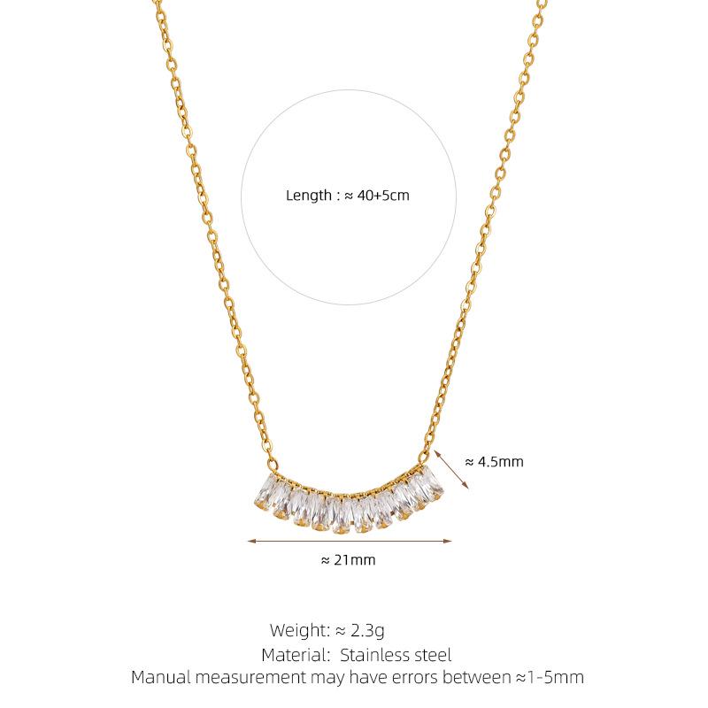 Сверкающий золотой набор с бриллиантами из кубического циркония – Ожерелье и браслет с регулируемым шнурком – Не тускнеющий