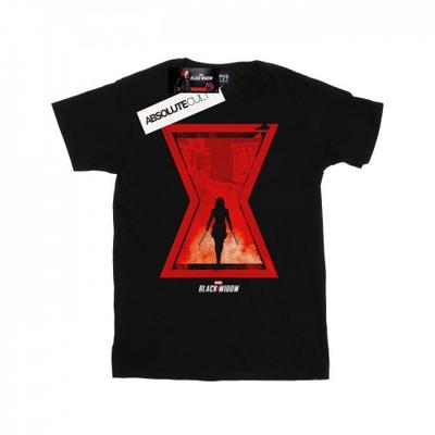 Camiseta de Algodón Silueta Icono Película Viuda Negra para Niñas