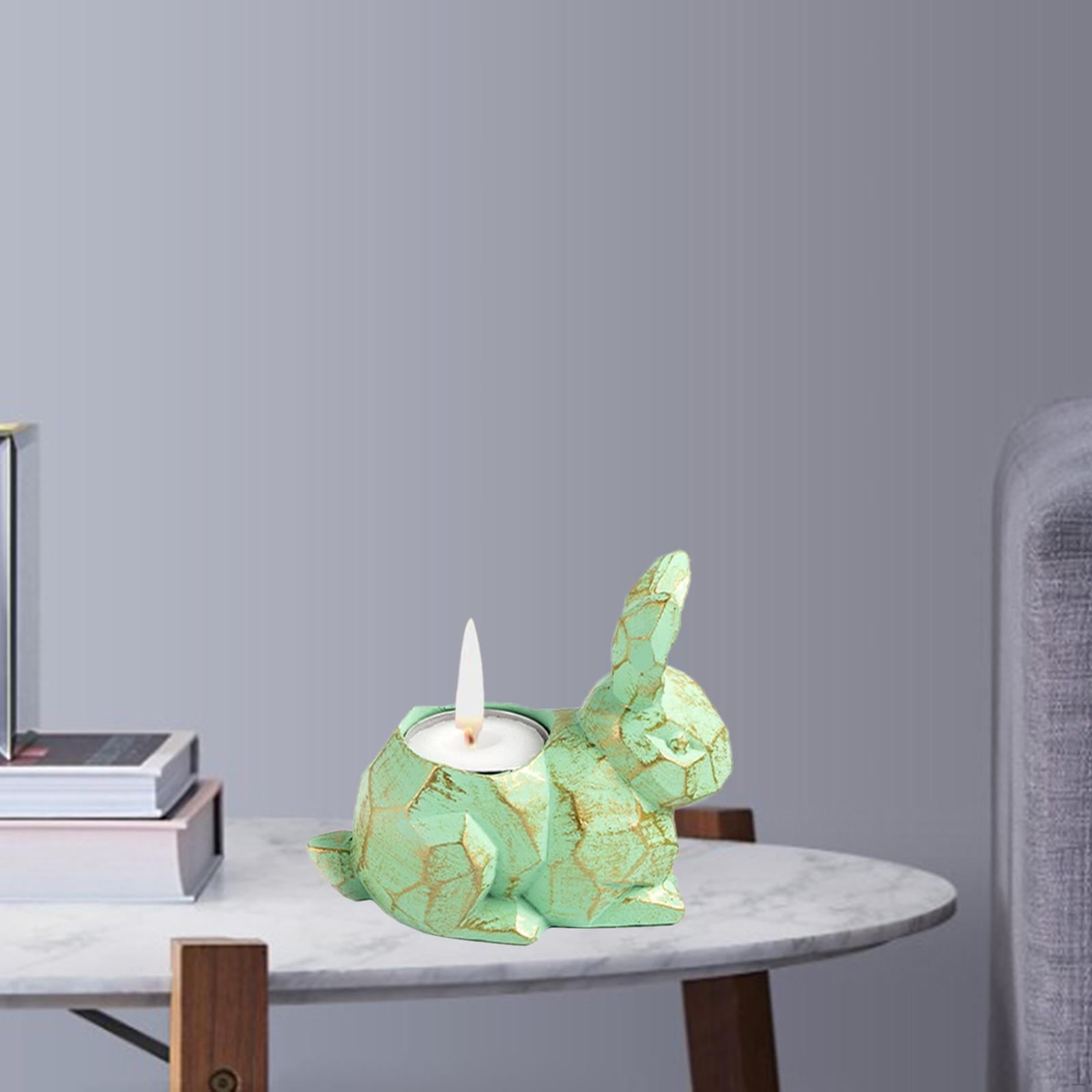 Подсвечник Подсвечник Подсвечник Винтажный Стиль Статуя Пасхальный Кролик Стенд для Rabbit