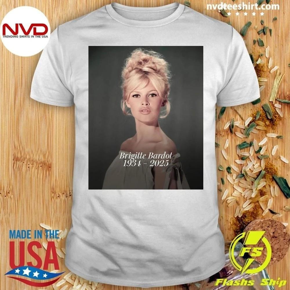 RIP Brigitte Bardot 1934-2025 Shirt WHITE MEN S-5XL H236 Unisex T-Shirt XXXL