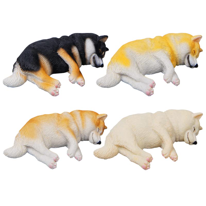 AAGWW House Dog Decor Refrigerator Plush Car Ornament Inu Refrigerator Total of Figurine, Model, Gift, Sticker, Toy, (Shiba Sticker, 4)
