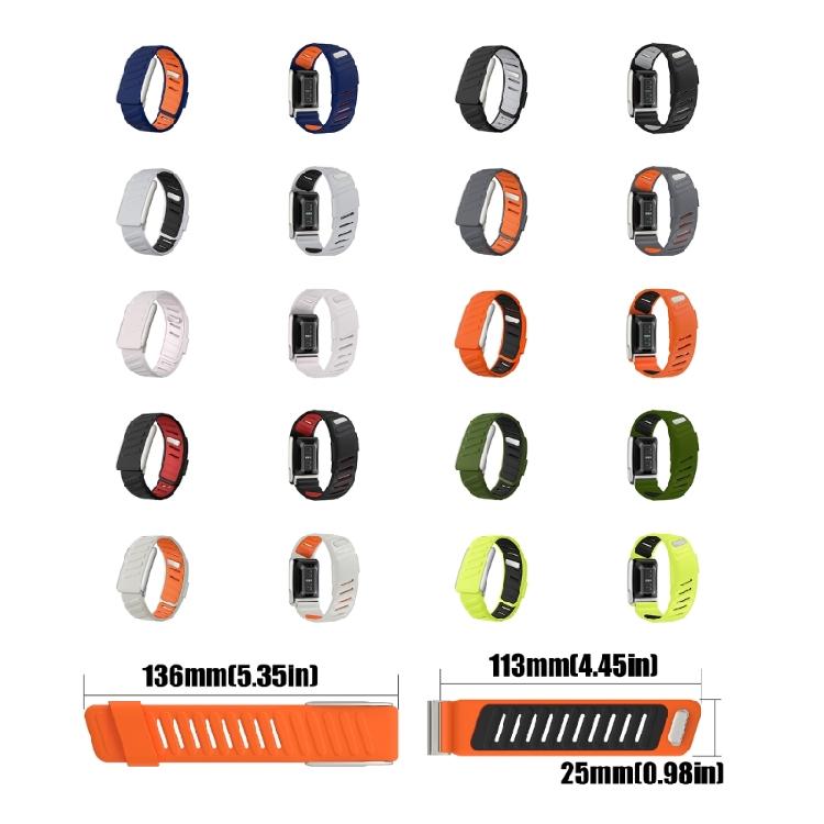 Contemporary Double Color Wrist Straps Ergonomic Silicone Replacement Band Suitable for 5.0/5.0MG Activity Trackers