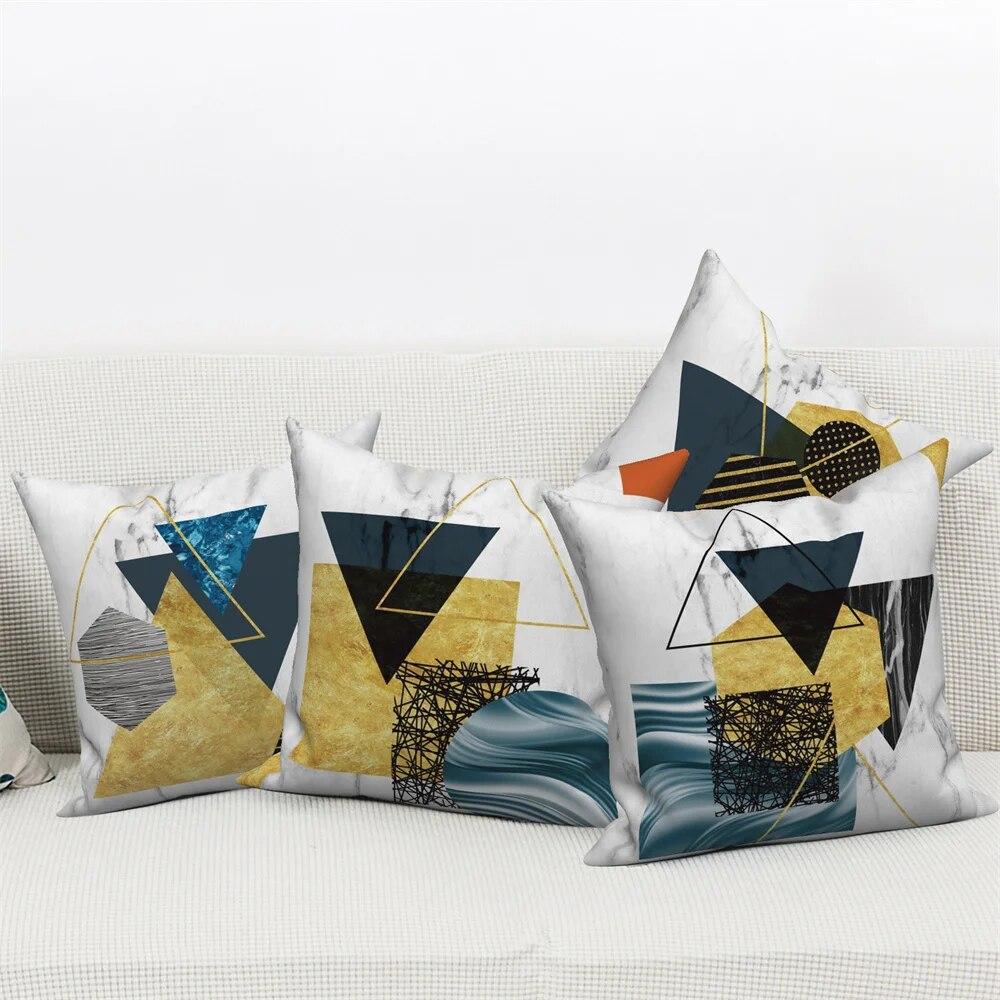 Throw Pillow Cover Home Car Office Decor Modern Style Geometric Pattern Decorative   Sofa Cushion