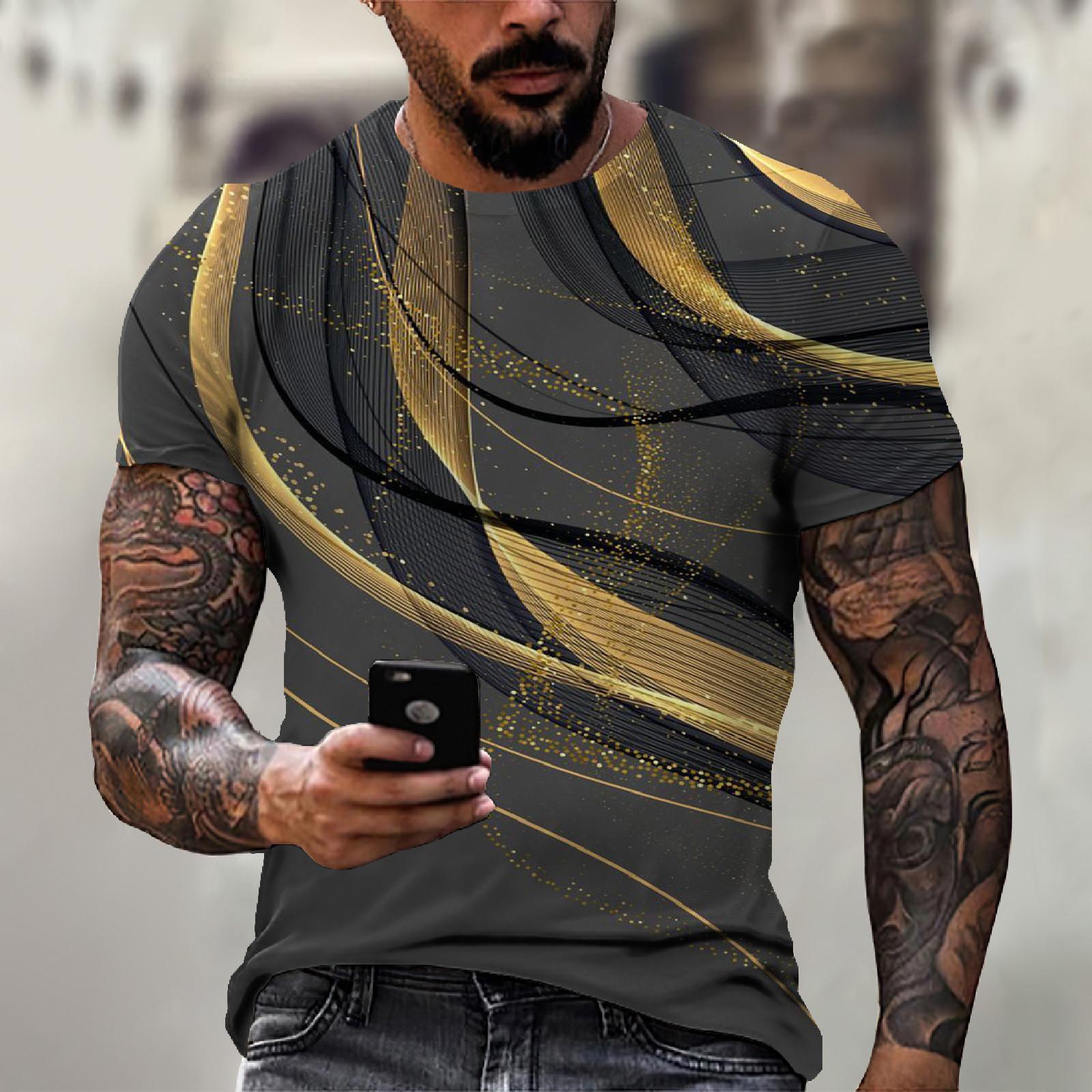 Мужская футболка с коротким рукавом и принтом — фото 7