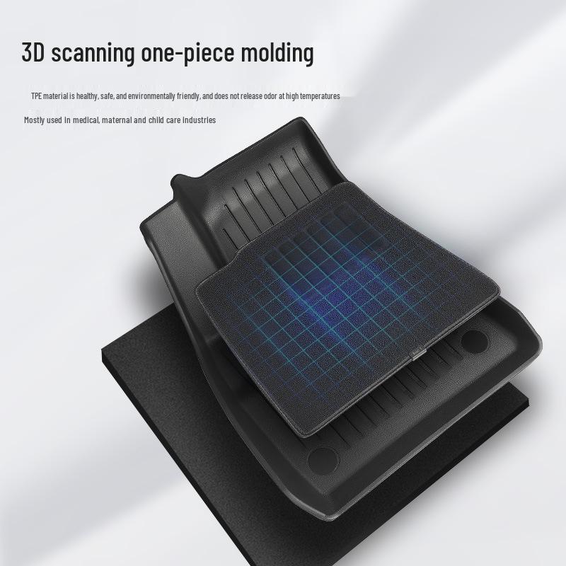 Tesla Model Y/3 Custom Double-Layer Gray Floor Mats Model 3 TPE Accessories